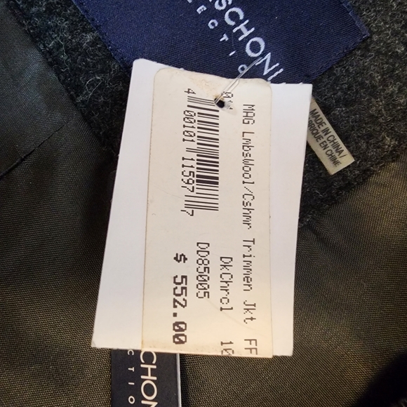 Magaschoni NWT charcoal wool cashmere blazer size 10 - Picture 12 of 12